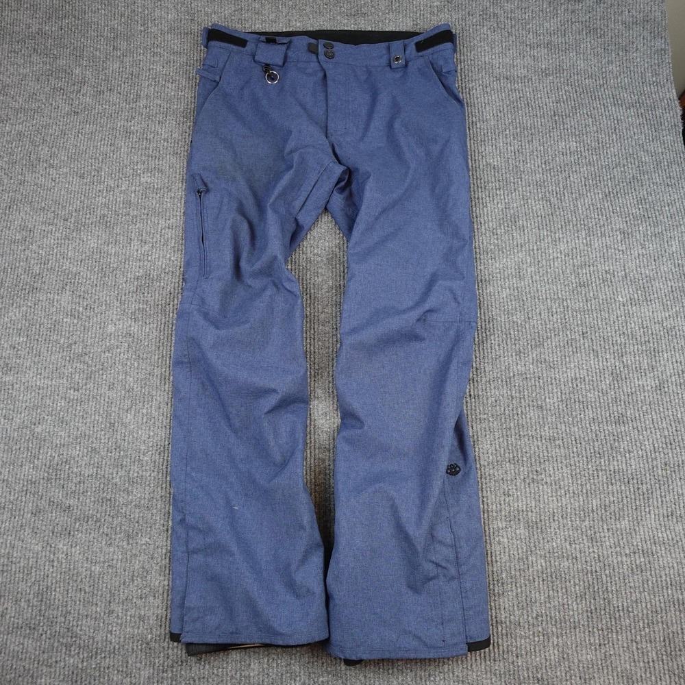 686 Smarty Snow Pants Mens Large Blue Waterproof Snowboard Ski 15k 10k Cargo